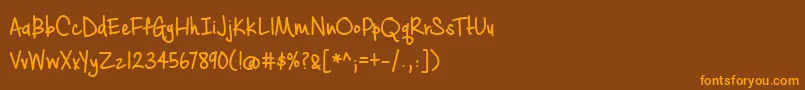BmdCashewAppleAleBold Font – Orange Fonts on Brown Background