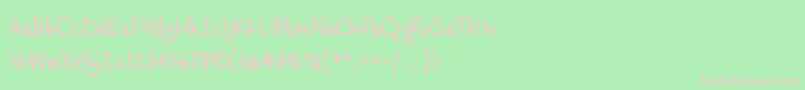 BmdCashewAppleAleBold Font – Pink Fonts on Green Background