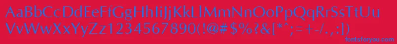 OptaneRegular Font – Blue Fonts on Red Background