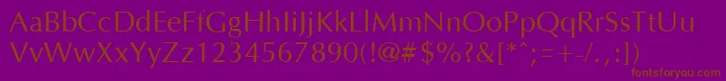 OptaneRegular Font – Brown Fonts on Purple Background