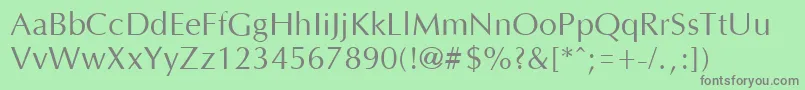 OptaneRegular Font – Gray Fonts on Green Background