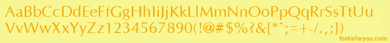 OptaneRegular Font – Orange Fonts on Yellow Background