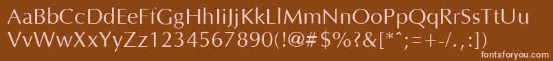 OptaneRegular Font – Pink Fonts on Brown Background
