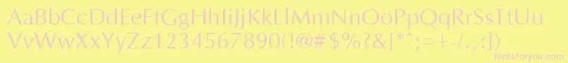 OptaneRegular Font – Pink Fonts on Yellow Background