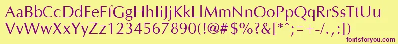 OptaneRegular Font – Purple Fonts on Yellow Background
