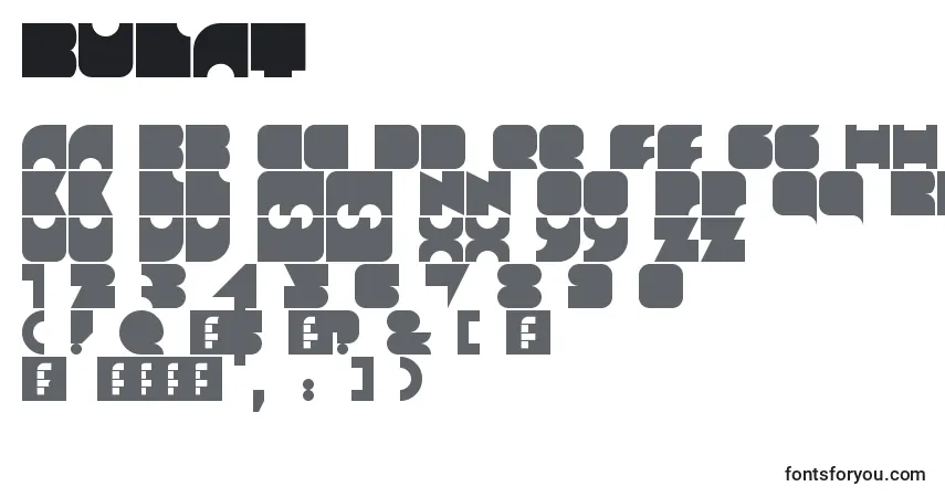 Schriftart Bulat – Alphabet, Zahlen, spezielle Symbole