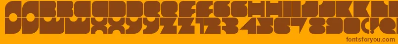 Bulat Font – Brown Fonts on Orange Background