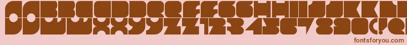 Bulat-Schriftart – Braune Schriften auf rosa Hintergrund