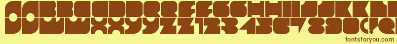 Bulat Font – Brown Fonts on Yellow Background