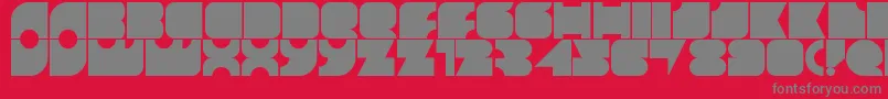 Bulat Font – Gray Fonts on Red Background