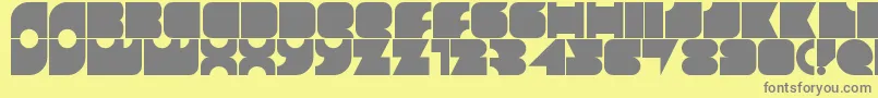 Bulat-Schriftart – Graue Schriften auf gelbem Hintergrund