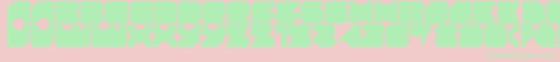 Czcionka Bulat – zielone czcionki na różowym tle