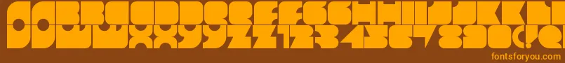 Bulat-fontti – oranssit fontit ruskealla taustalla