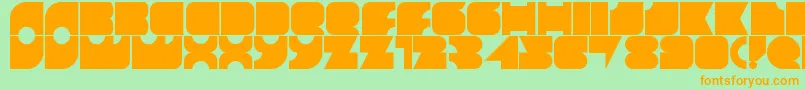 Bulat Font – Orange Fonts on Green Background