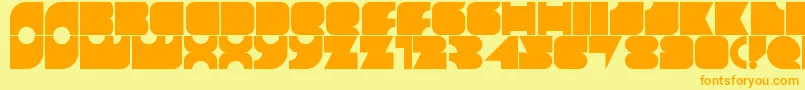 Bulat Font – Orange Fonts on Yellow Background