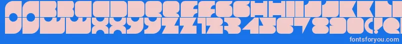Bulat Font – Pink Fonts on Blue Background