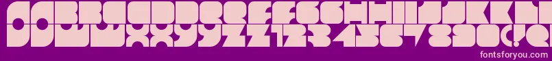 Bulat Font – Pink Fonts on Purple Background