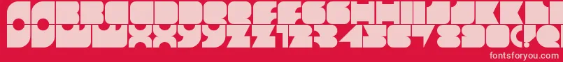 Bulat Font – Pink Fonts on Red Background