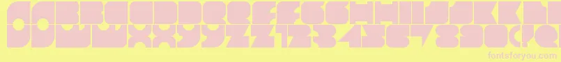 Bulat Font – Pink Fonts on Yellow Background