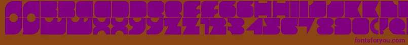 Bulat Font – Purple Fonts on Brown Background