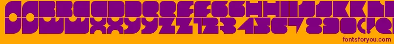 Bulat Font – Purple Fonts on Orange Background