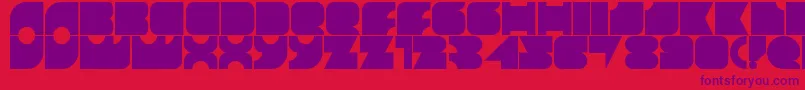 Bulat Font – Purple Fonts on Red Background