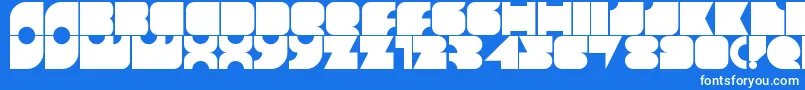 Bulat-fontti – valkoiset fontit sinisellä taustalla
