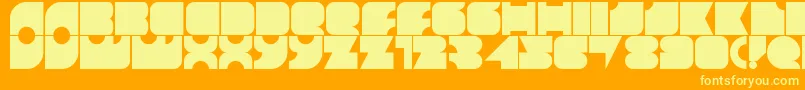 Bulat Font – Yellow Fonts on Orange Background