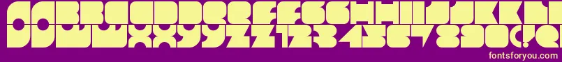 Bulat Font – Yellow Fonts on Purple Background