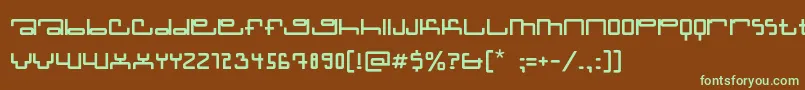 Шрифт Cardholderc – зелёные шрифты на коричневом фоне
