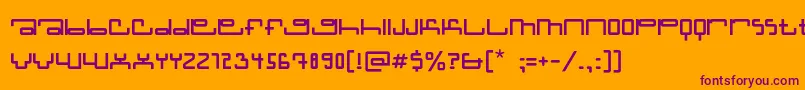Cardholderc Font – Purple Fonts on Orange Background