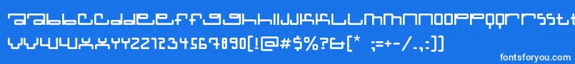 フォントCardholderc – 青い背景に白い文字