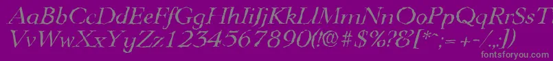 fuente LingwoodrandomItalic – Fuentes Grises Sobre Fondo Morado