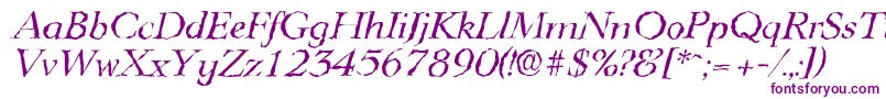 LingwoodrandomItalic Font – Purple Fonts on White Background