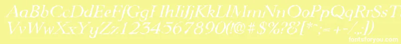 LingwoodrandomItalic Font – White Fonts on Yellow Background