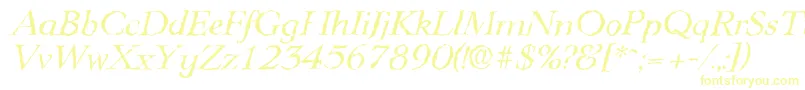 LingwoodrandomItalic-fontti – keltaiset fontit