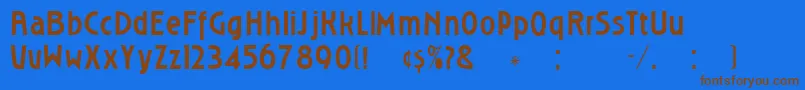 Roslyngothic Font – Brown Fonts on Blue Background