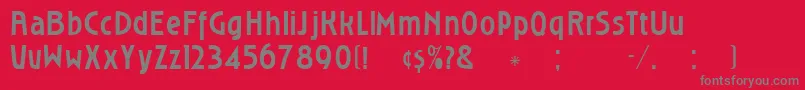 Roslyngothic Font – Gray Fonts on Red Background