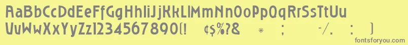 Roslyngothic-Schriftart – Graue Schriften auf gelbem Hintergrund