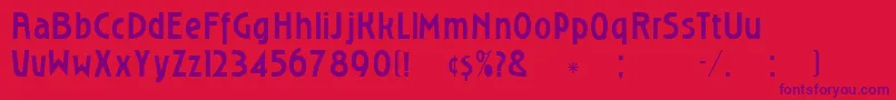 Roslyngothic Font – Purple Fonts on Red Background