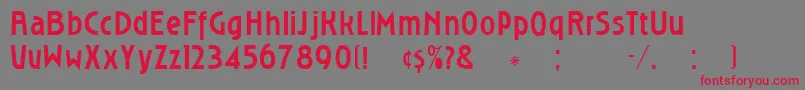 Roslyngothic Font – Red Fonts on Gray Background