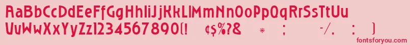 Roslyngothic Font – Red Fonts on Pink Background