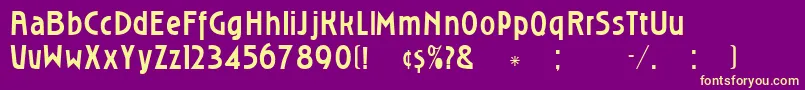 Roslyngothic Font – Yellow Fonts on Purple Background