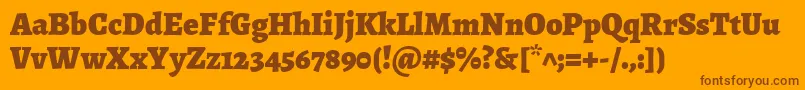 AlegreyaBlack Font – Brown Fonts on Orange Background