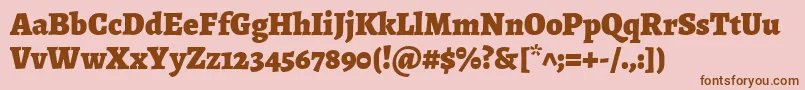 AlegreyaBlack Font – Brown Fonts on Pink Background