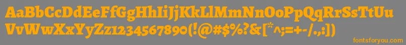 AlegreyaBlack Font – Orange Fonts on Gray Background