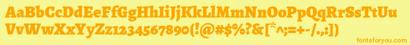 AlegreyaBlack Font – Orange Fonts on Yellow Background