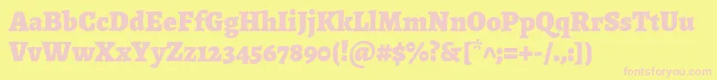 AlegreyaBlack Font – Pink Fonts on Yellow Background