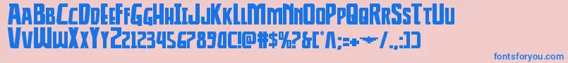 Thunderhawkexpand Font – Blue Fonts on Pink Background