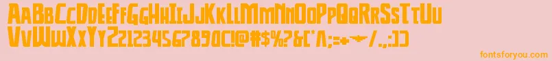 Thunderhawkexpand Font – Orange Fonts on Pink Background